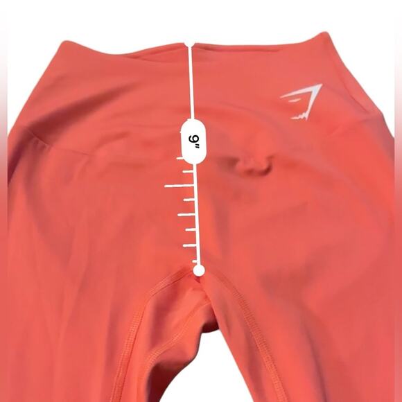 Gymshark Pink Orange Mid Rise Capri Leggings Sz‎ XS - Picture 7 of 8